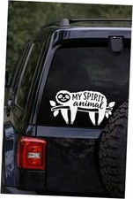 Exquisite Sloth is My Spirit Animal White Vinyl Decal Sticker Perfect for SUV