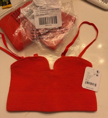 Free People Intimately Red Bra Tank Top Size S