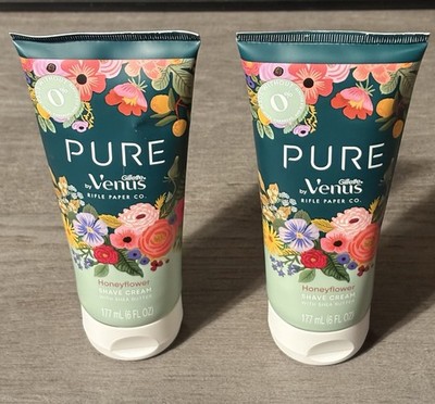 2 x Gillette Pure VENUS Shave Cream Shea Butter - HONEYFLOWER 6fl oz