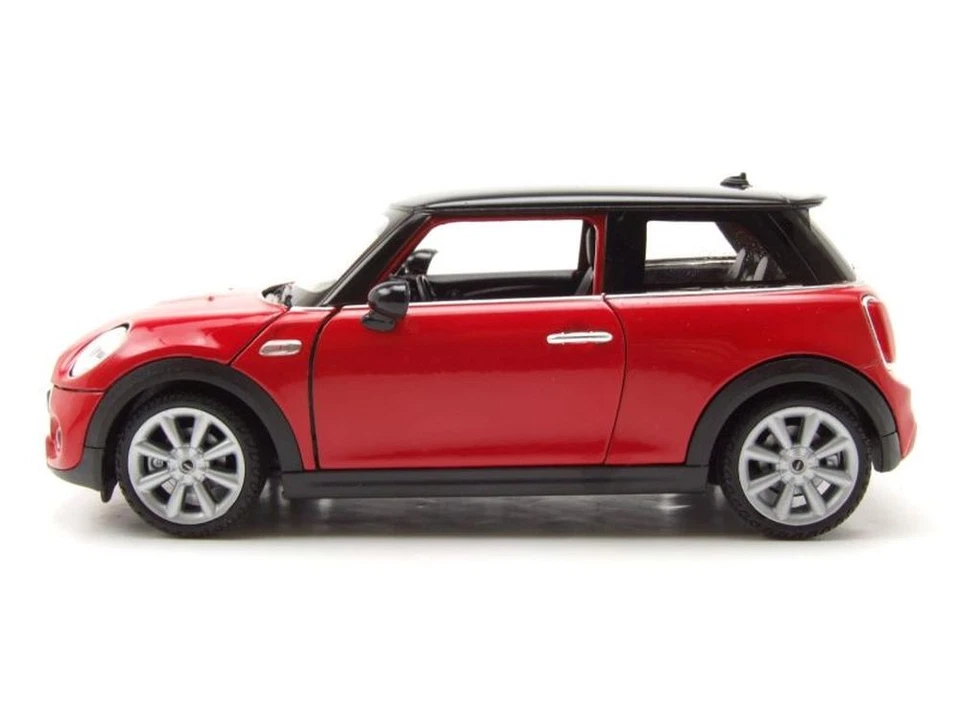 BMW Mini Cooper Hatch 2015 rot schwarz Modellauto 1:24 Welly - Bild 3 von 4
