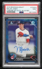 2016 Bowman Draft Chrome Pick Blue Refractor Nolan Jones PSA 9 MINT Auto op4