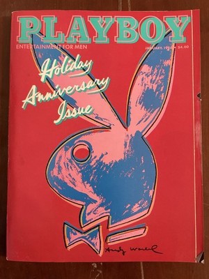 Playboy January 1986 Holiday Anniversary Issue Andy Warhol Illustrated Magazine