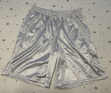 Champion Mesh Athletic Gray Shorts Mens Size Medium Logo Running Elastic Waist