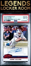 2019 Panini Plates & Patches Leaps And Bounds Autographs Josh Allen /5 PSA 8