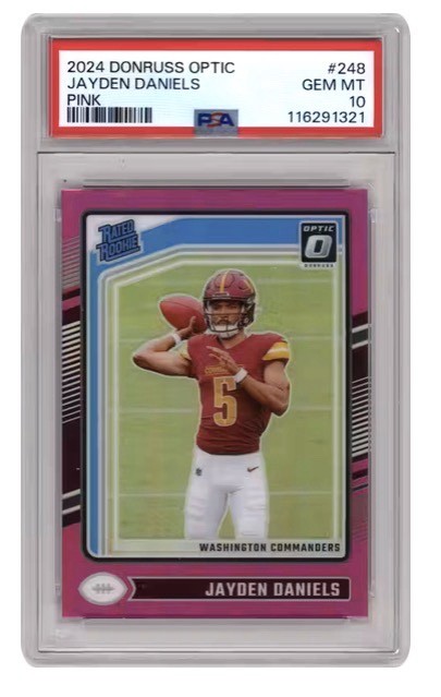 2024 Panini Donruss Optic -Rated Rookie Jayden Daniels #248 Pink Prizm PSA 10