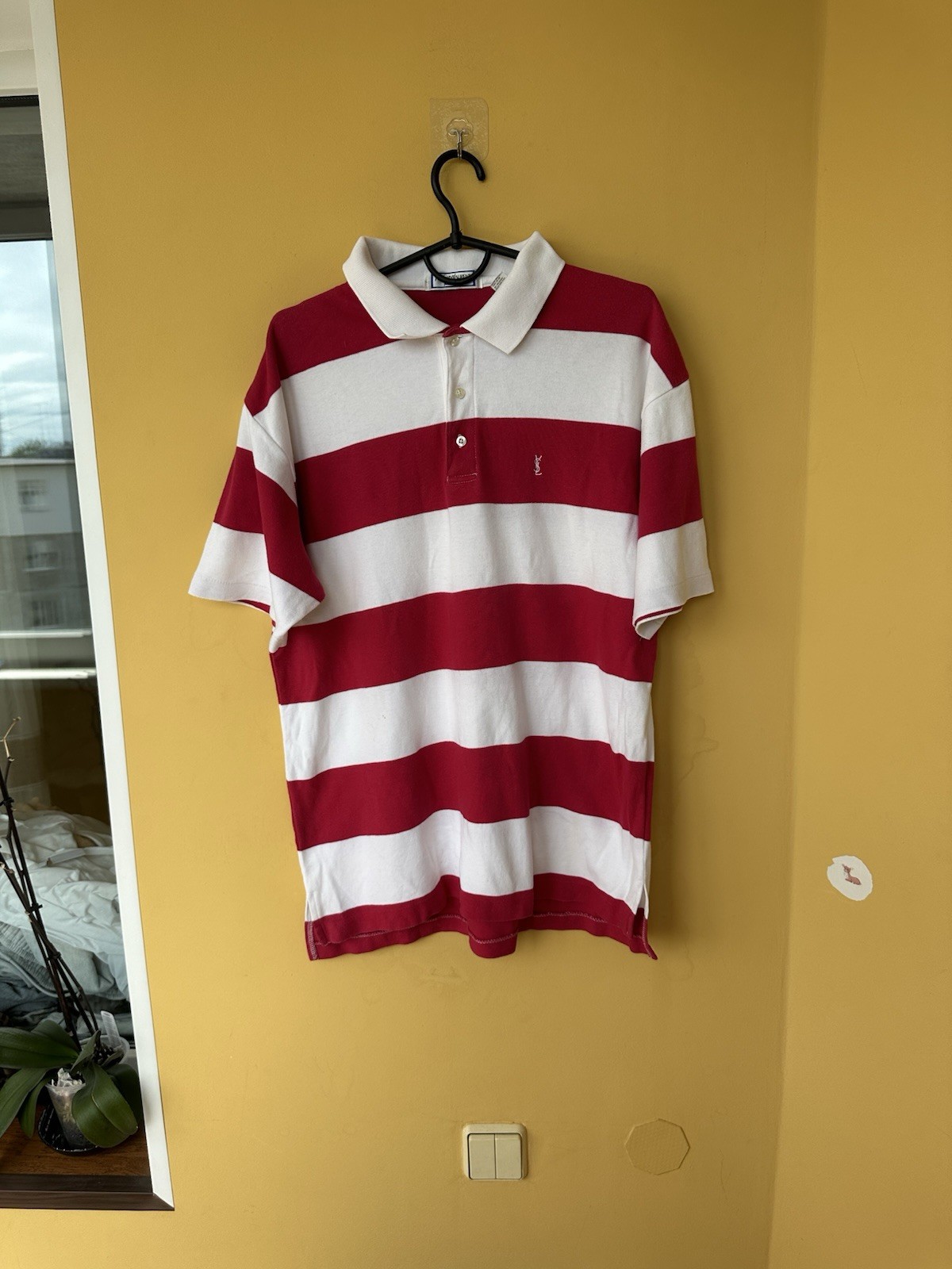 Yves Saint Laurent YSL polo a righe pour homme uomo taglia L