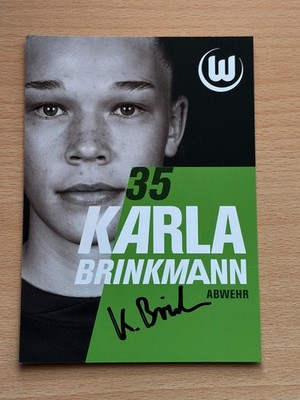 Karla Brinkmann VfL Wolfsburg Frauen Autogrammkarte original signiert #57122