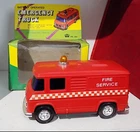 Vintage Plastic Friction Emergency Fire Truck, Lucky Toys Hong Kong, EXiWrongBox
