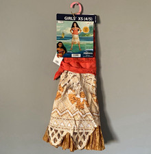 Disney Moana Girls Costume Dress XS 4/5 Red/Beige/Brown MPN 99475L