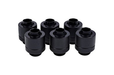 Alphacool Eiszapfen 13/10mm Anschraubtülle G1/4 - Deep Black 6er Pack