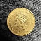 1856 Type 3 Indian Princess Large Head Gold One Dollar G$1 US Coin *360