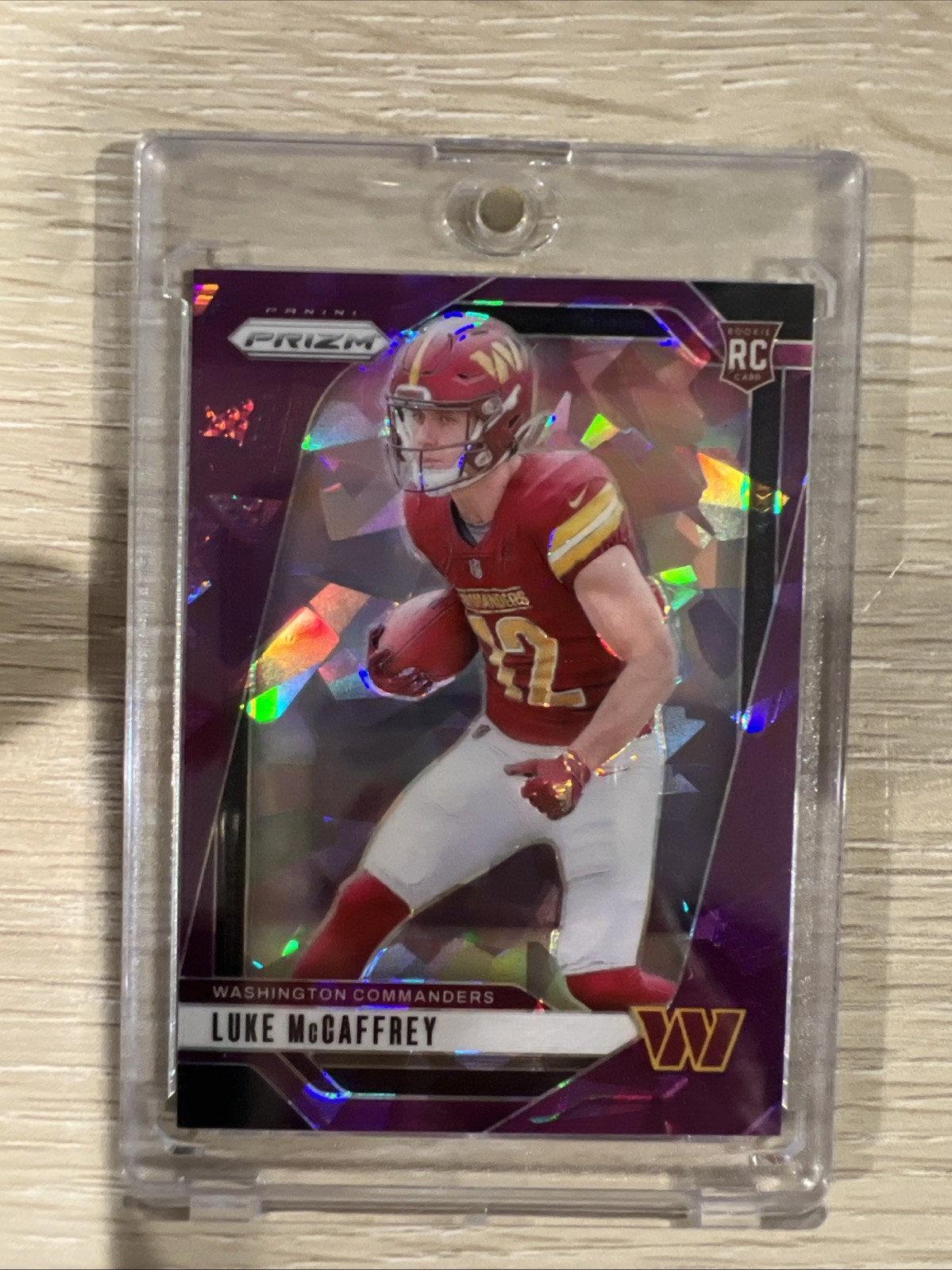 Luke McCaffrey 2024 Panini Purple Ice Prizm /225 (RC) #367 🔥🔥