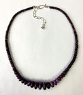 HSN Jay King Sterling Silver Stichtite Bead Graduated 18" Necklace — photo 1