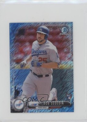 2017 Bowman Chrome Minis Base Rookies Blue Shimmer Refractor Rob Segedin RC gf5