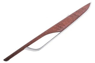 Figured Sapele Open Pore Front Passenger Side Door Trim Panel Applique