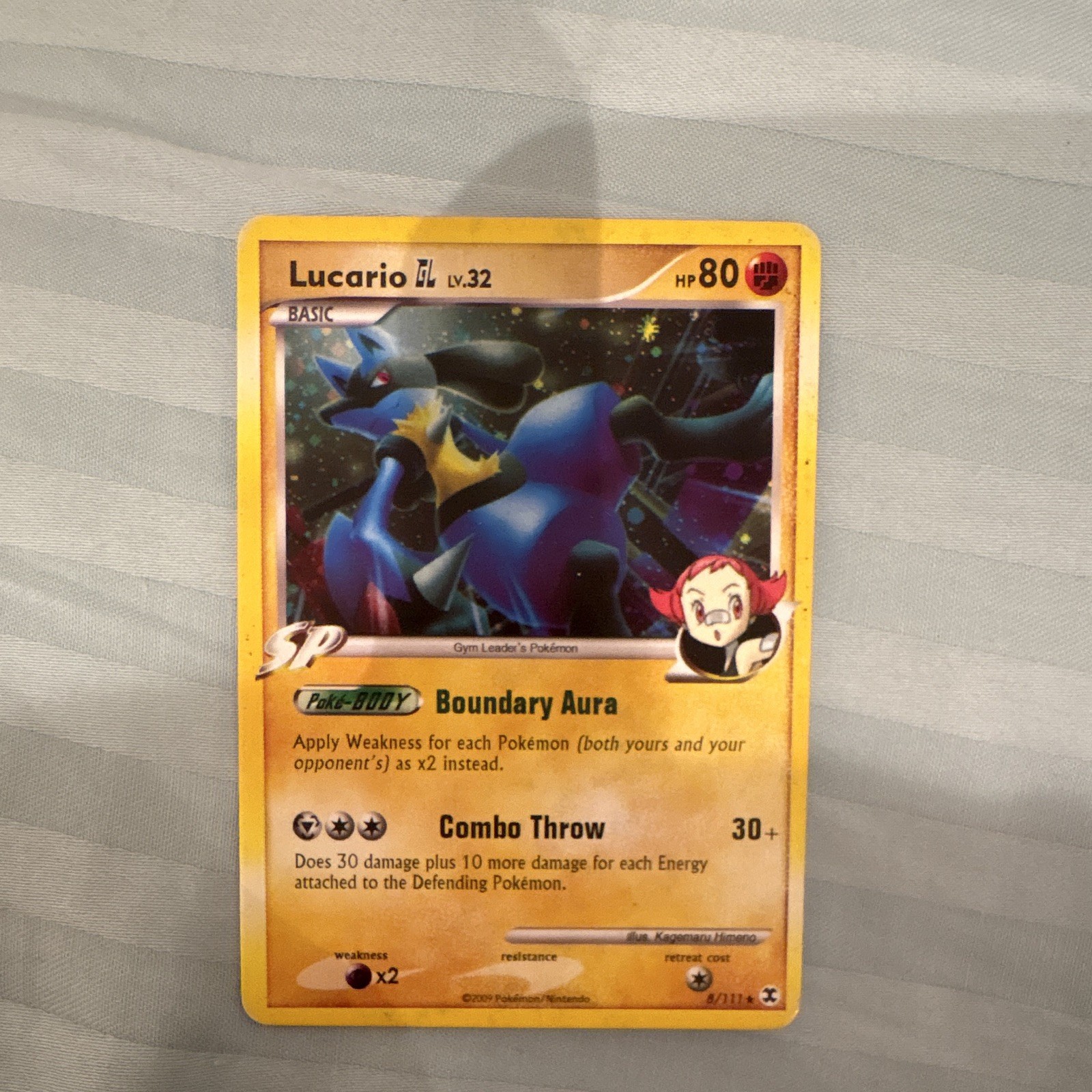 Pokémon TCG Lucario GL 4/111 Platinum Regular Rare Basic English HP80 2009