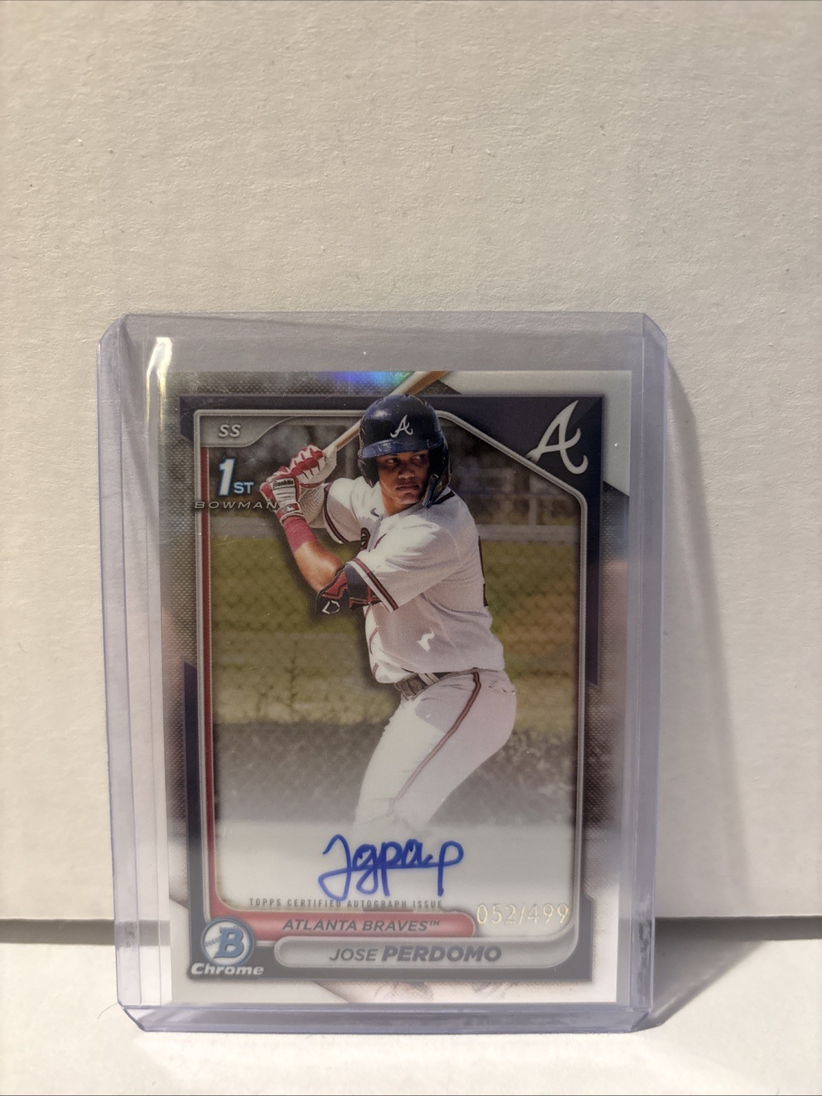 2024 Bowman Chrome Autographs Jose Perdomo #CPA-JP Refractor /499 (AU, RC)