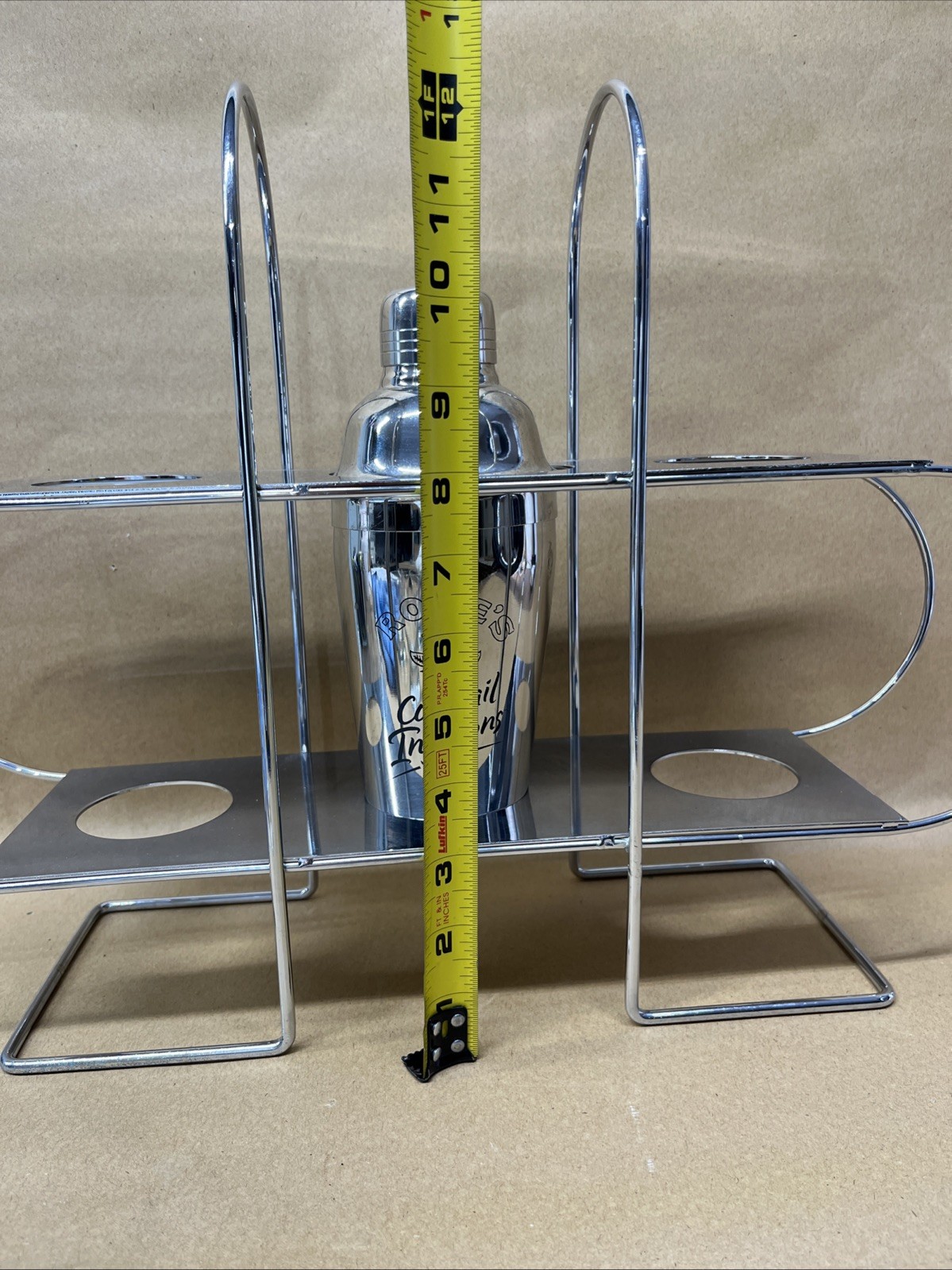 MCM Martini Cocktail Barware Set Shaker & 5 Glasses Silver Modern Rose’s