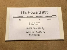 E. Howard 18s "N" Mainspring #55 (EXACT) - Alloy
