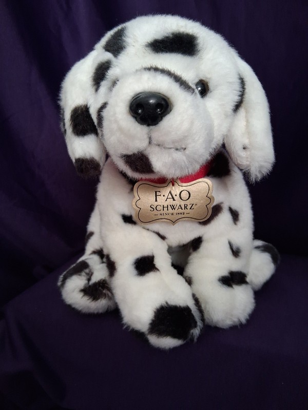 Vintage FAO Schwarz Fifth Avenue Realistic Dalmation Plush Dog 12” Puppy 