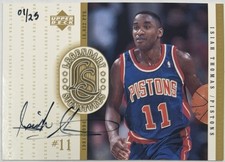 2000 Upper Deck Legendary Signatures Isiah Thomas Hand Numbered 1/25 Autograph