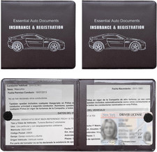 Ziciner Car Registration Insurance Holder, 2Pack Essential Auto Card Document Gl