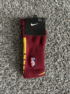 Men s NBA Maroon/Gold Scrunch Socks Size L (8-12) 1 Pair
