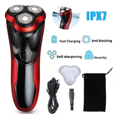 Men's Razor Rotary Waterproof Electric Shaver Pop-Up Trimmer Wet Dry Cordless US