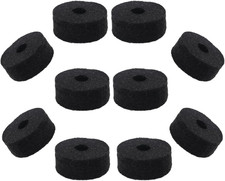 Pack of 10 Round Soft Black Cymbal Stand Felt Washer, Drum Felts Replacement, En