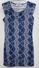 Jean Pierre Klifa Short Sleeve Snake Lily Sheath Dress Body Con Designer S