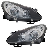 Scheinwerfer Set FüR Opel Corsa D 2006-2011 H1 H7 Schwarz Halogen Lwr