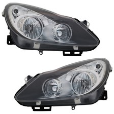 Scheinwerfer Set für Opel Corsa D 2006-2011 H1 H7 Schwarz Halogen LWR
