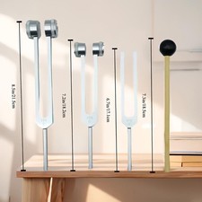 Resonant Polished Artisanal Well-Crafted Weighted Chakra Healing Tuning Fork Set