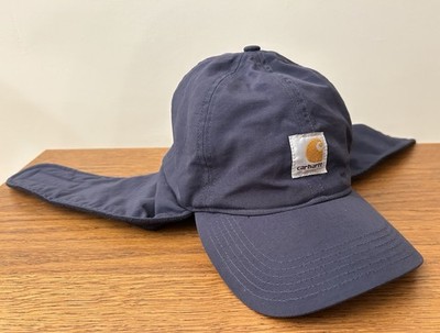 Carhartt Ear Flap Hat Navy Blue Brim