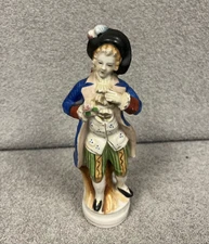 Vintage Porcelain Colonial Man Bisque Figurine L&M Inc Lipper & Mann 8 1/2" 1950