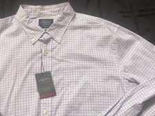 Charles Tyrwhitt Slim Fit Non Iron Stretch Oxford Mens XL Button Down Shirt NWT