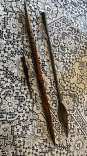 Unique hand carved African wooden SPEAR from Kenya Africa 4 pieces 48 in long