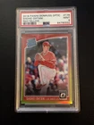 Shohei Ohtani 2018 Panini Donruss Optic Red/Yellow Rated Rookie #176 PSA 9 MINT