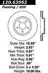 53024DS (REAR 2pcs Except SRT-8) Sport Dimple Slotted Brake Disc Rotor - Bild 2 von 2