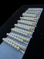 Pearl Bobby Pins Lot Of 16 Pins 8 Pearls On Each Pin New Old Stock Read
