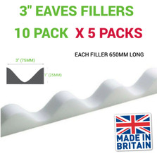 3" Profile Corrugated PVC Corrugated Roof Sheet Eaves Fillers 5 Packs of 10 