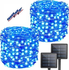 2X LED Solar String Lights Waterproof Copper Wire Fairy Outdoor Garden Christmas