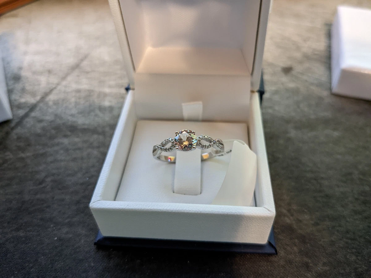 ACCENT　SAPPHIRE　GRACE　白色　DIAMOND　CREATED　WHITE　RING　GOLD　ダイヤモンド　10K　ENGAGEMENT　【　】-　ホワイト　WHGOLD　LAB　ゴールド　STELLA　HALO