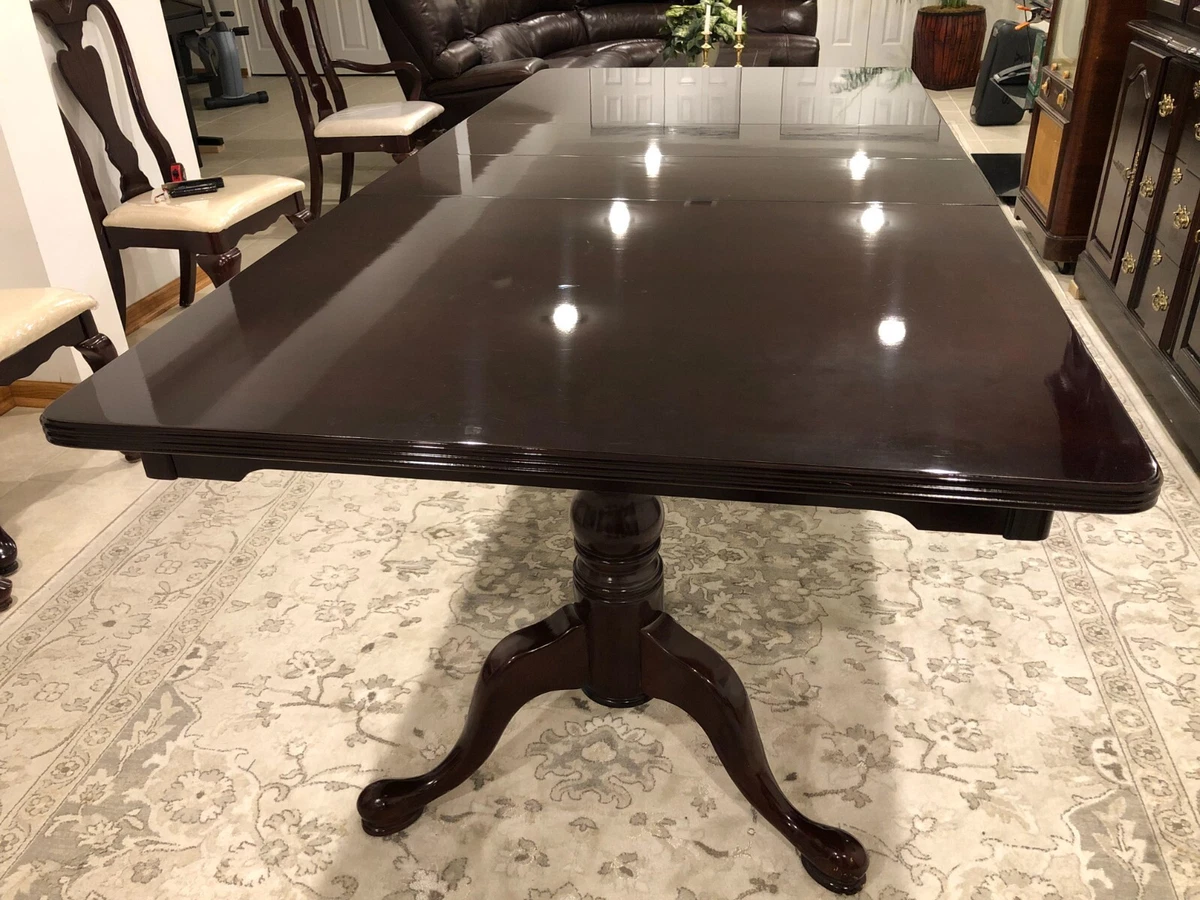 Dark wood dining table on sale ebay