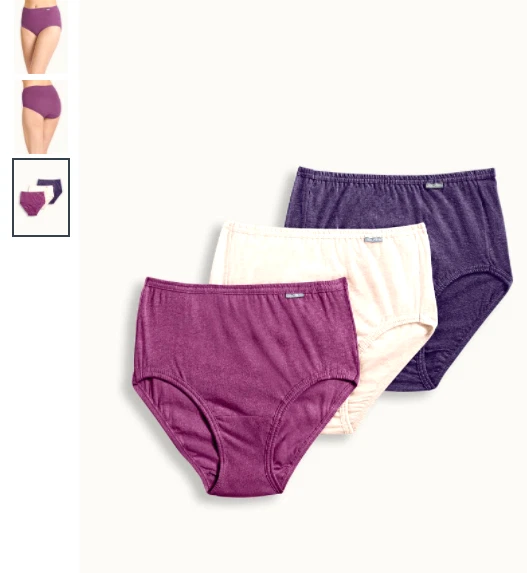 Women Jockey 3-Pack Briefs (PLUM HEATHER ASST) Cotton Comfort Classic Underwear - Image 2 of 4