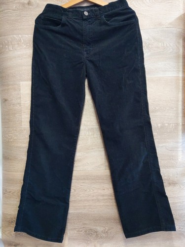 Vintage Calvin Klein Jeans Black Corduroys Size 6 Leather Tag Bootcut - Picture 2 of 11