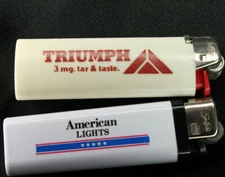 Vintage TRIUMPH American Lights Cigarettes Advertising Lighters 1980s