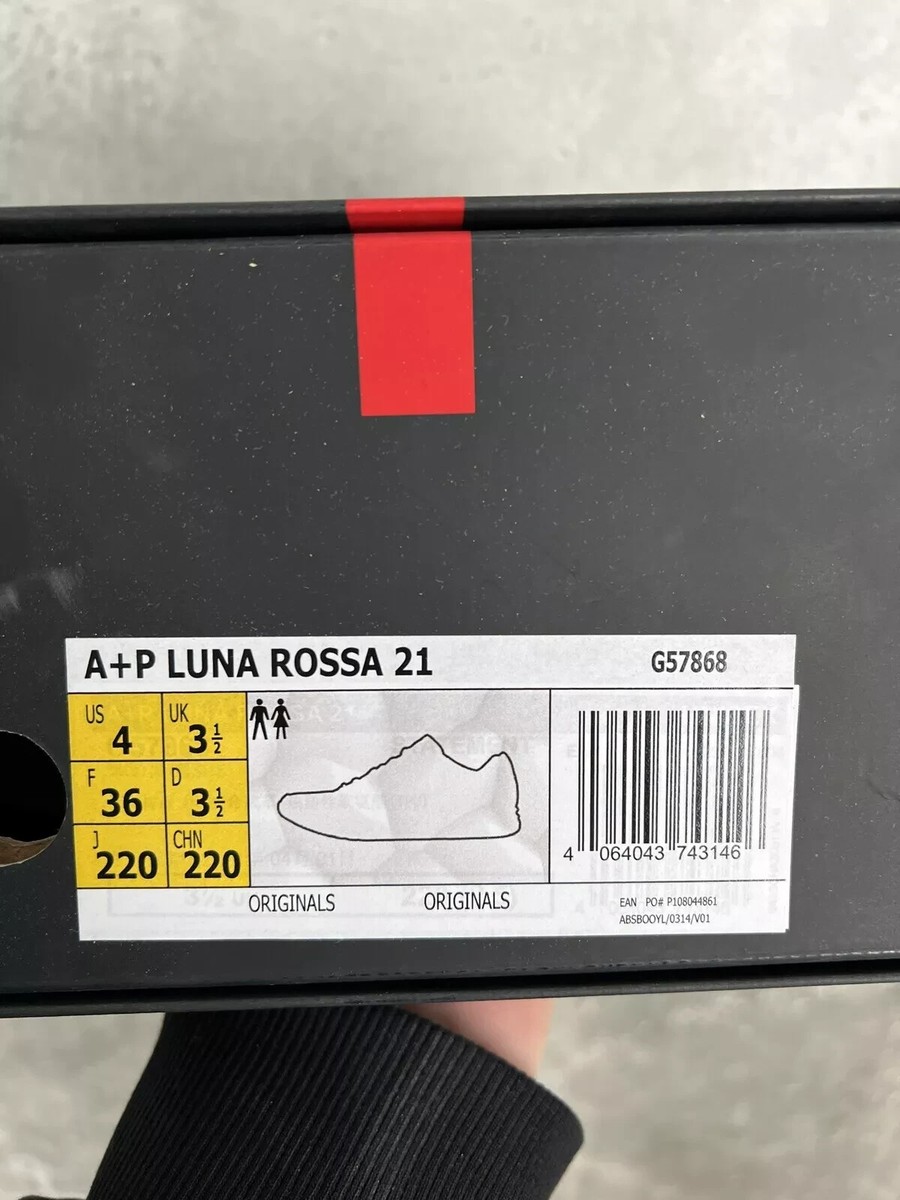 ADIDAS X PRADA LUNA ROSSA 21 BLACK SIZE UK 3 1/2 US 4 EU 36 | eBay