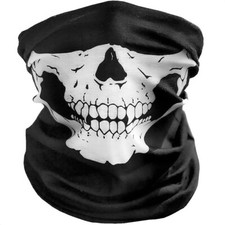 Black Skeleton Ghost Skull Scarf Seamless Multifunction White Face Masks