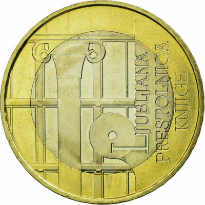 SLOVENIA SLOWENIEN 3 EURO 2010 KM#95 Ljubljana: World Book Capital UNC